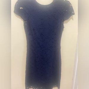 H&M Navy short lace dress